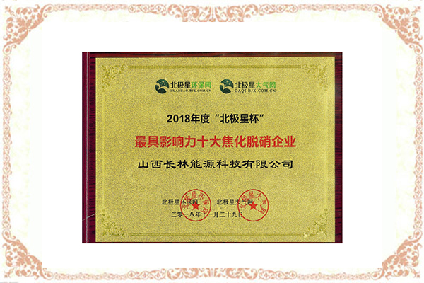 2018 年度十大焦化脫銷(xiāo)企業(yè)